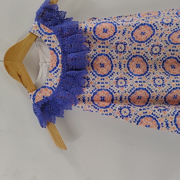 Counting Daisies Girls sleeveless Summer Dress Size 4 Pink Purple - Picture 2 of 7